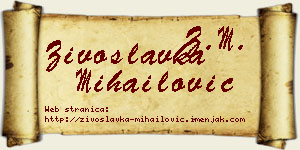 Živoslavka Mihailović vizit kartica